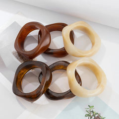 Pre Order: Boho Stackable Acrylic Resin Chunky Bangle Bracelet