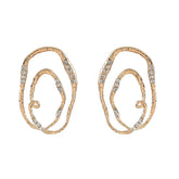 Alloy Multi-Layer Elliptical Exaggerated Earrings