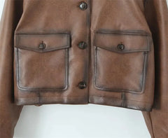 Single Breasted Leather Jacket