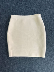 Solid Bandage Mini Skirt