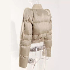 Tower Shoulder Plush Splicing Quilt Exaggerated Cotton Jacket