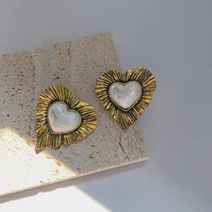 Retro Exaggerated Heart-Shaped Earrings