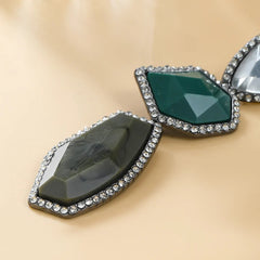 Pre Order: Bohemian Multi-Layer Polygonal Color Blocking Earrings