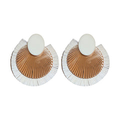 Retro Exaggerated Round Earrings