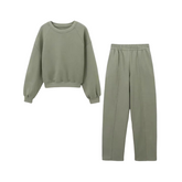 Long Sleeve Cotton Sweater + Pants Set