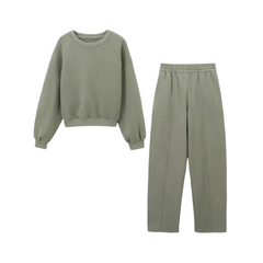 Long Sleeve Cotton Sweater + Pants Set