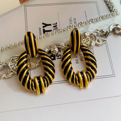 Pre Order: Black Droplet Vintage Clip Earrings