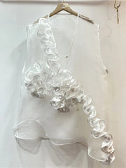 Petal Patchwork Slightly Transparent Irregular Top