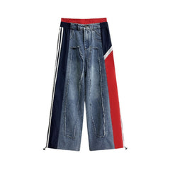 Trace Sides Denim Baggy Jeans