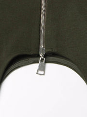 Solid Convertible Bomber Jacket