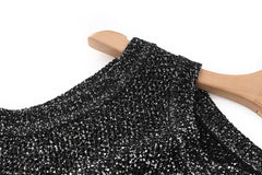 Sequin Star Round Neck Sleeveless Vest