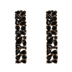Retro Geometric Rhinestone Earrings