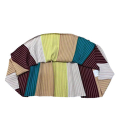 Multicolor Hanging Neck Pleated Dress