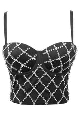Sexy Nightclub Diamond Corset Top