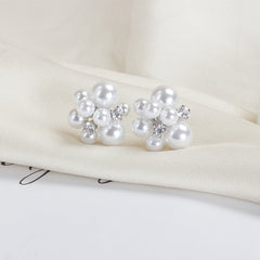 Pearl Flower Stud Earrings