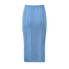 Stretch Knitted Sheath Midi Skirt