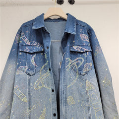 Starry Sky Sparkling Denim Jacket