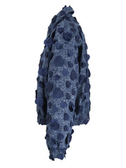 Jacquard 3D Love Big Denim Jacket