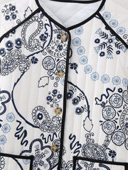 Vintage Paisley Floral Quilted Jacket
