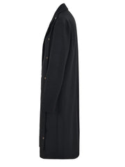 Elegant Solid Button Detachable Trench Coat