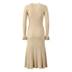 Slim Knit Fish Tail Long Dress