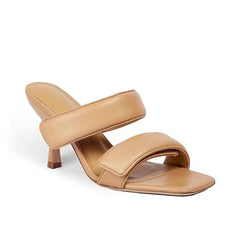 Stone Patterned Square Toe Heels