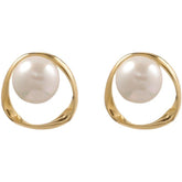 Oval Twisted Loop Earrings