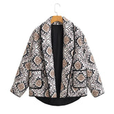 Paisley Printed Front Pockets Quilted Jacket