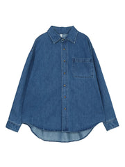 Denim Long Sleeved Loose Shirt