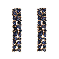 Retro Geometric Rhinestone Earrings
