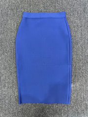 Solid Bandage Midi Skirt