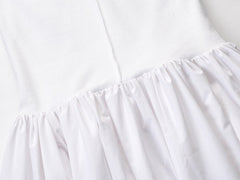 Minimalist Knit Corset Pleated Skirt Dress