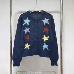 Eight Stars Button Up Knitted Sweater