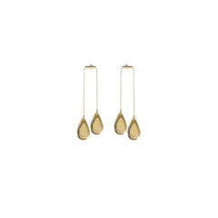 Long Metal Pendant Stud Earrings