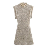 Slim Sequin Short Dress