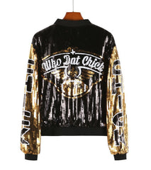 Team Jersey Sequin Baseball Jacket