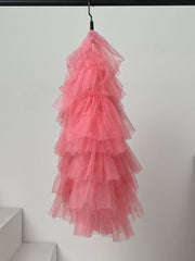 Multi-Layer Mesh Splicing Long Sleeved Top