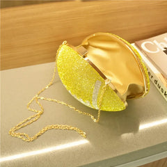 Rugby Ellipse Ball Rhinestone Clutch Bag