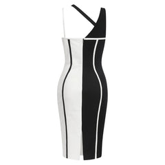 Striped Patchwork Bodycon Bandage Dress