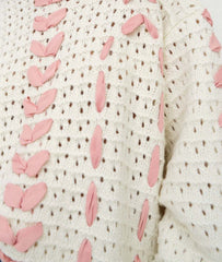 Lacey Ribbon Hollow Knitted Sweater