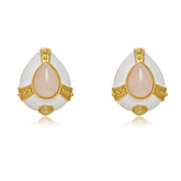 Retro Rhombus Glass Earrings