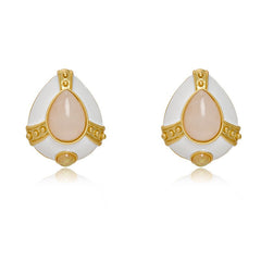 Retro Rhombus Glass Earrings