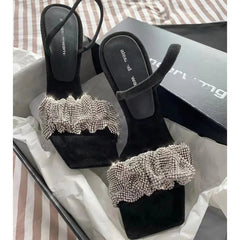 Rhinestone Bling Stiletto Sandals
