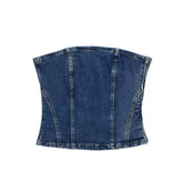 Denim Blue Tube Corset