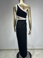 One Shoulder High Slit Maxi Dress