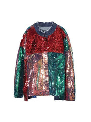 Multicolor Sequined Loose Jacket