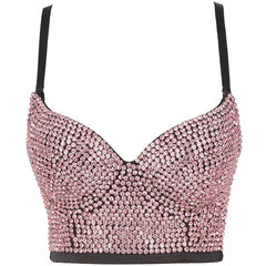 Rhinestone Cropped Top Corset