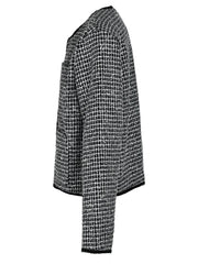 Tweed Round Neck Loose Jacket