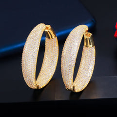 Round Micro-Paved Zircon Earrings