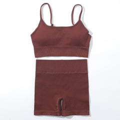 Seamless Knitted Yoga Suit